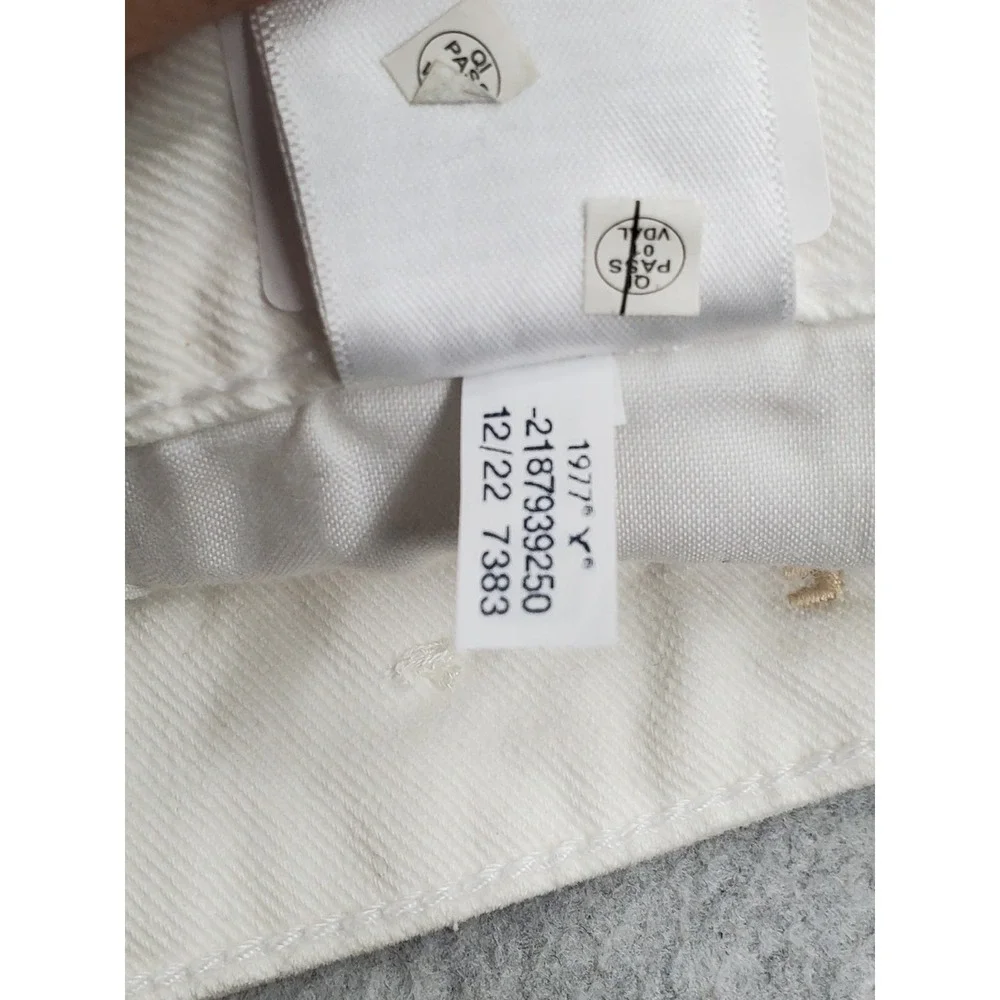 American Eagle Outfitters Women Shorts 16 White Denim Highest Rise Baggy Short